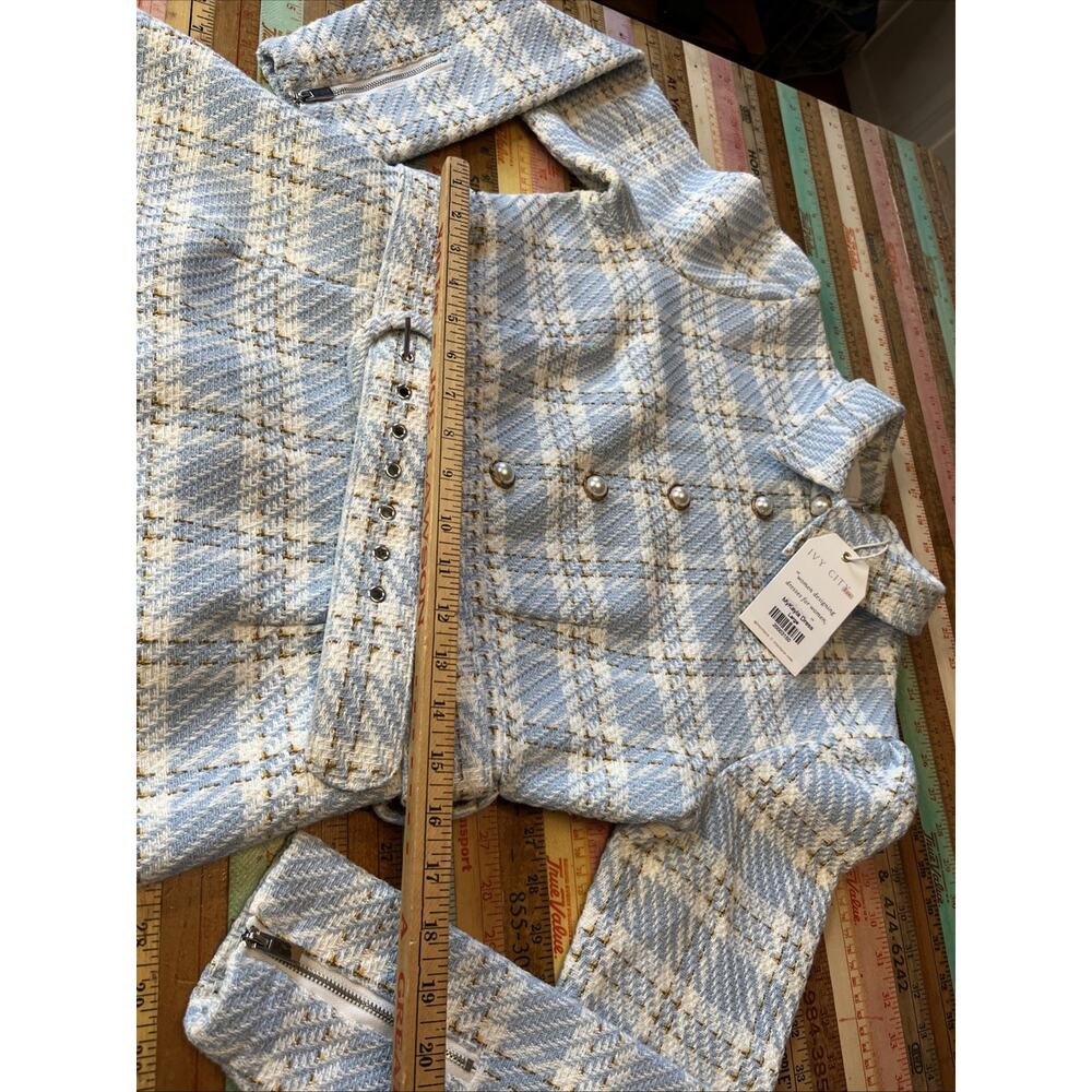 NEW Ivy City Co MyKayla Dress L Retro Tweed Pearl Button Classic Preppy Y2k - Picture 16 of 16
